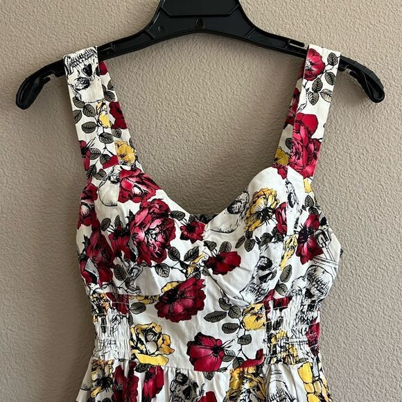 Hot Topic Skulls & Roses Mini Dress - Picture 3 of 8
